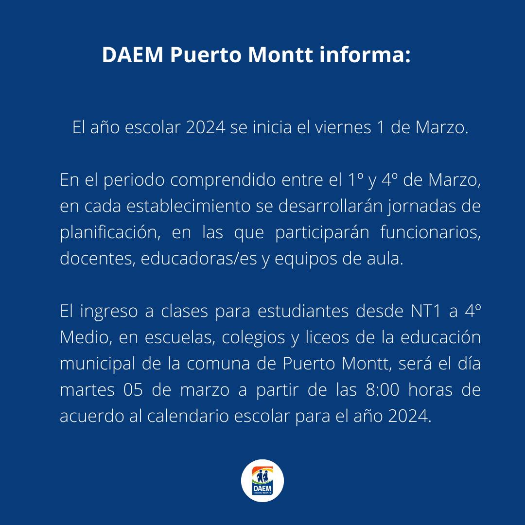INICIO DE CLASES 2024